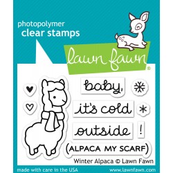 Lawn Fawn WINTER ALPACA stamp set